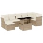 Gartensofa-Set und Kissen, 8-teilig, aus synthetischem Rattan in Beige. von , Gartensets - Ref: Foro24-3266748, Preis: 634,61...