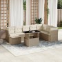 Gartensofagarnitur 9-teilig mit Kissen aus synthetischem Rattan in Beige. von , Gartensets - Ref: Foro24-3266788, Preis: 737,...