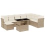 Set de sofás de jardín 9 pzas con cojines ratán sintético beige de , Conjuntos de jardín - Ref: Foro24-3266788, Precio: 737,1...