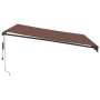 Automatic retractable awning with LED lights brown 400x350 cm | Foro24|Onlineshop| Casa, Jardín y Más Foro24.es