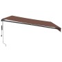 Toldo retráctil automático con luces LED marrón 450x350 cm de , Toldos - Ref: Foro24-3215410, Precio: 611,56 €, Descuento: %