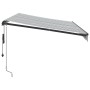 Toldo retráctil automático luz LED antracita blanco 350x250 cm de , Toldos - Ref: Foro24-3310228, Precio: 393,07 €, Descuento: %