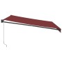 Manual retractable awning in burgundy, 400x300 cm. by , Awnings - Ref: Foro24-3215300, Price: 368,08 €, Discount: %