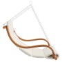 Swing chair with cream cushion curved wood teak finish by vidaXL, Garden rockers - Ref: Foro24-313941, Price: 198,99 €, Disco...