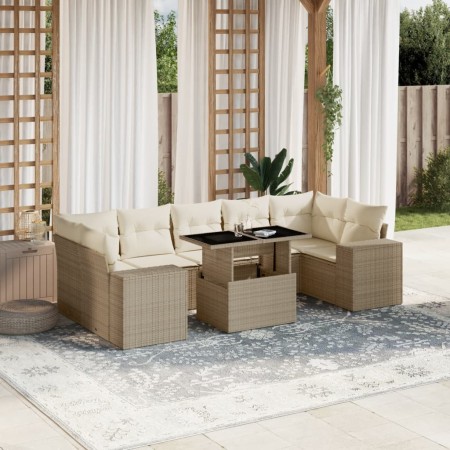 Set de sofás de jardín y cojines 8 piezas ratán sintético beige | Foro24|Onlineshop| Casa, Jardín y Más Foro24.es