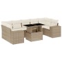 Garden sofa set with 8 pieces of synthetic beige rattan and cushions. | Foro24|Onlineshop| Casa, Jardín y Más Foro24.es