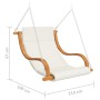 Silla columpio con cojín crema madera curvada acabado de teca de vidaXL, Balancines de jardín - Ref: Foro24-313941, Precio: 1...