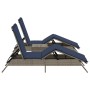 Sun loungers with small table, 2 units, synthetic gray rattan | Foro24|Onlineshop| Casa, Jardín y Más Foro24.es