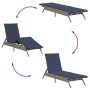 Sun loungers with small table, 2 units, synthetic gray rattan | Foro24|Onlineshop| Casa, Jardín y Más Foro24.es