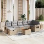 Garden sofa set with beige mixed cushions, 8 pieces, PE rattan. by , Garden sets - Ref: Foro24-3264958, Price: 541,51 €, Disc...