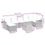 Garden sofa set with beige mixed cushions, 8 pieces, PE rattan. by , Garden sets - Ref: Foro24-3264958, Price: 541,51 €, Disc...