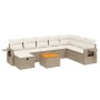 Set de sofás de jardín 9 pzas con cojines ratán sintético beige de , Conjuntos de jardín - Ref: Foro24-3264985, Precio: 725,7...