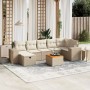 Garden sofa set with beige cushions, 8 pieces, PE rattan. | Foro24|Onlineshop| Casa, Jardín y Más Foro24.es