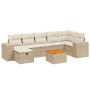 Garden sofa set with beige cushions, 8 pieces, PE rattan. | Foro24|Onlineshop| Casa, Jardín y Más Foro24.es