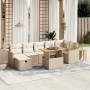 Garden sofa set with beige cushions, 8 pieces, PE rattan. by , Garden sets - Ref: Foro24-3276047, Price: 650,82 €, Discount: %