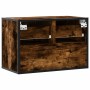 Mueble de TV madera y metal roble ahumado 60x31x39,5 cm | Foro24|Onlineshop| Casa, Jardín y Más Foro24.es