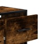 TV stand made of smoked oak wood and metal, measuring 60x31x39.5 cm. | Foro24|Onlineshop| Casa, Jardín y Más Foro24.es