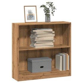 Handcrafted engineered wood oak bookshelf