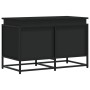 Caja almacenaje con tapa madera ingeniería negro 80x40x51,5 cm de , Cestas para almacenaje - Ref: Foro24-848799, Precio: 84,2...