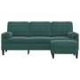 Dreisitzer-Sofa mit dunkelgrünem Samt-Hocker, 180 cm. von , Sofas - Ref: Foro24-3278269, Preis: 330,05 €, Rabatt: %