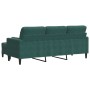 Dreisitzer-Sofa mit dunkelgrünem Samt-Hocker, 180 cm. von , Sofas - Ref: Foro24-3278269, Preis: 330,05 €, Rabatt: %