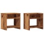 Mesitas de noche 2 uds madera ingeniería envejecida 40x30x40 cm de , Mesitas de noche - Ref: Foro24-855763, Precio: 45,94 €, ...