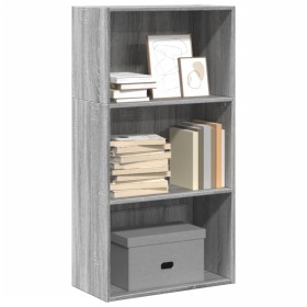 Estantería de madera de ingeniería gris Sonoma 60x30x114 cm de , Librerías y estanterías - Ref: Foro24-857904, Precio: 58,73 ...