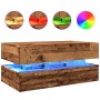 Aged wood coffee table with LED lights 90x50x40 cm by , Coffee table - Ref: Foro24-857718, Price: 97,94 €, Discount: %