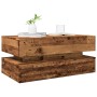 Aged wood coffee table with LED lights 90x50x40 cm by , Coffee table - Ref: Foro24-857718, Price: 97,94 €, Discount: %