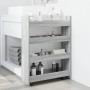 Narrow storage cart 4 levels gray Sonoma wood by , Kitchen and dining carts - Ref: Foro24-855264, Price: 59,39 €, Discount: %