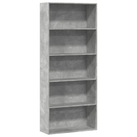 Estantería madera ingeniería gris hormigón 80x30x189cm de , Librerías y estanterías - Ref: Foro24-3314672, Precio: 100,93 €, ...