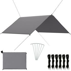 Outdoor gray tarpaulin 3x2.85 m by vidaXL, Umbrellas - Ref: Foro24-93053, Price: 32,75 €, Discount: %