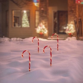 Ambiance Set of 4 Christmas candy cane sticks with lights by , Christmas lights - Ref: Foro24-447607, Price: 20,36 €, Discoun...