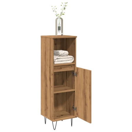 Engineered wood bathroom cabinet in artisan oak, 30x30x100 cm. by , Bathroom furniture - Ref: Foro24-857209, Price: 60,33 €, ...