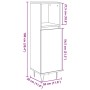 Badezimmerschrank aus Eichen-Ingenieurholz, handwerklich gefertigt, 30x30x100 cm. von , Badezimmermöbel - Ref: Foro24-857209,...