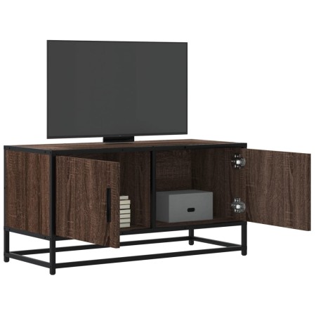 Mueble TV metal y madera ingeniería marrón roble 80x34,5x40 cm | Foro24|Onlineshop| Casa, Jardín y Más Foro24.es