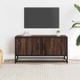 TV stand made of metal and engineered wood in brown oak, measuring 80x34.5x40 cm. | Foro24|Onlineshop| Casa, Jardín y Más Foro24.es