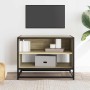 Mueble TV metal y madera ingeniería roble Sonoma 61x40x46 cm de , Muebles TV - Ref: Foro24-848880, Precio: 50,40 €, Descuento: %