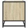 Mueble TV metal y madera ingeniería roble Sonoma 61x40x46 cm de , Muebles TV - Ref: Foro24-848880, Precio: 50,40 €, Descuento: %