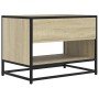 Mueble TV metal y madera ingeniería roble Sonoma 61x40x46 cm de , Muebles TV - Ref: Foro24-848880, Precio: 50,40 €, Descuento: %