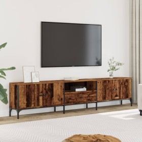 TV stand with aged engineered wood drawer