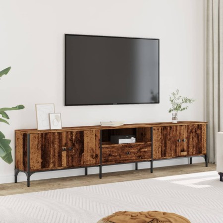 TV stand with aged engineered wood drawer 200x25x44 cm by , TV Furniture - Ref: Foro24-857696, Price: 122,85 €, Discount: %