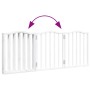 Folding dog gate with 3 panels, made of white poplar wood, 150cm. by , Dog kennels and fences - Ref: Foro24-352212, Price: 38...