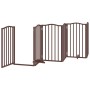 Folding dog gate 6 panels poplar brown oak 300 cm by , Dog kennels and fences - Ref: Foro24-352231, Price: 91,52 €, Discount: %