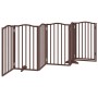 Folding dog gate 6 panels poplar brown oak 300 cm by , Dog kennels and fences - Ref: Foro24-352231, Price: 91,52 €, Discount: %