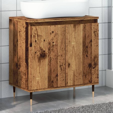 Aged engineered wood bathroom cabinet 58x33x60 cm by , Bathroom furniture - Ref: Foro24-857214, Price: 60,23 €, Discount: %