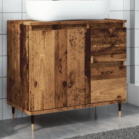 Armario de baño madera de ingeniería envejecida 65x33x60 cm de , Tocadores de baño - Ref: Foro24-857223, Precio: 80,56 €, Des...