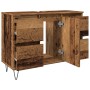 Aged engineered wood bathroom cabinet 80x33x60 cm by , Bathroom furniture - Ref: Foro24-857235, Price: 103,82 €, Discount: %