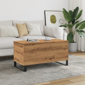 Mesa de centro madera de ingeniería roble artisan 90x44,5x45 cm de , Mesas de centro - Ref: Foro24-857443, Precio: 85,34 €, D...