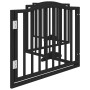 Folding dog gate with 4 panels, made of black poplar wood, 320 cm. by , Dog kennels and fences - Ref: Foro24-352225, Price: 7...